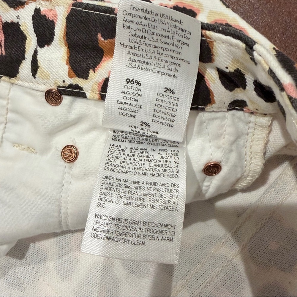 MOTHER Looker Ankle Fray Leopard Jeans High-Waisted Designer Anthro Like New 27 - Picture 13 of 13